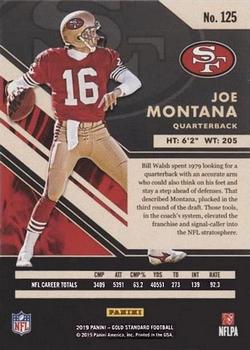 2019 Panini Gold Standard - Emerald #125 Joe Montana Back