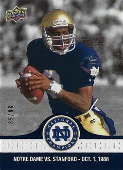 2017 Upper Deck Notre Dame 1988 Champions - Blue #31 Irish Offense Hits from All Angles Front