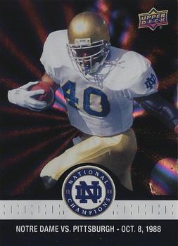 2017 Upper Deck Notre Dame 1988 Champions - Blue Pattern Rainbow #35 Tony Brooks Runs for 52 Yards Front
