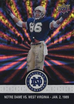 2017 Upper Deck Notre Dame 1988 Champions - Blue Pattern Rainbow #94 Tony Rice to Derek Brown Front