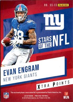 2019 Panini Prestige - Stars of the NFL Xtra Points Blue #SS-EE Evan Engram Back