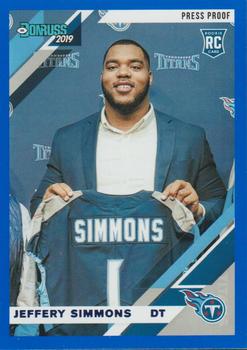 2019 Donruss - Press Proof Blue #258 Jeffery Simmons Front