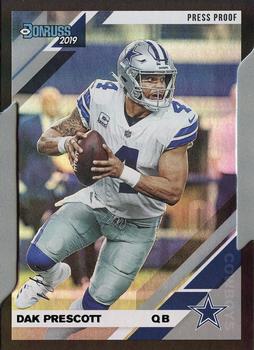 2019 Donruss - Press Proof Black Die Cut #73 Dak Prescott Front