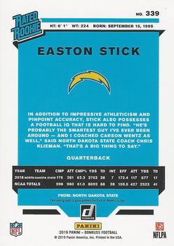 2019 Donruss - Rated Rookie Autographs Green #339 Easton Stick Back