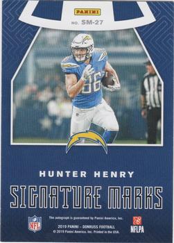 2019 Donruss - Signature Marks Purple #SM-27 Hunter Henry Back