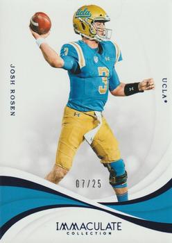 2019 Panini Immaculate Collection Collegiate - Blue #29 Josh Rosen Front