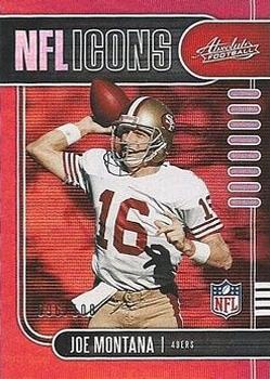 2019 Panini Absolute - NFL Icons Spectrum Red #1 Joe Montana Front