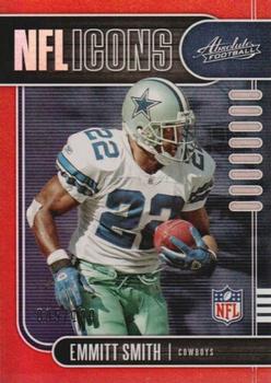 2019 Panini Absolute - NFL Icons Spectrum Red #4 Emmitt Smith Front