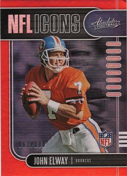 2019 Panini Absolute - NFL Icons Spectrum Red #8 John Elway Front