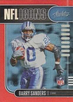 2019 Panini Absolute - NFL Icons Spectrum Red #9 Barry Sanders Front