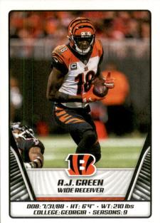 2019 Panini NFL Sticker Collection #117 A.J. Green Front
