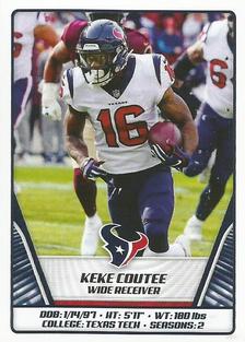 2019 Panini NFL Sticker Collection #165 Keke Coutee Front