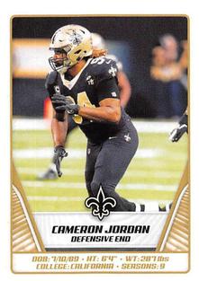 2019 Panini NFL Sticker Collection #459 Cameron Jordan Front