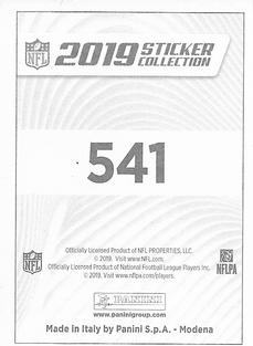 2019 Panini NFL Sticker Collection #541 Bradley McDougald Back