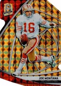 2019 Panini Spectra - Neon Orange Die Cut #4 Joe Montana Front