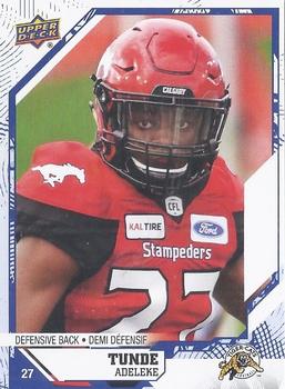 2019 Upper Deck CFL - Blue Border #151 Tunde Adeleke Front