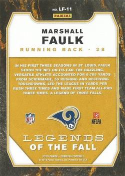 2019 Donruss - Legends of the Fall Red #LF-11 Marshall Faulk Back