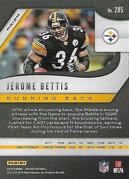 2019 Panini Prizm - Red White and Blue #285 Jerome Bettis Back