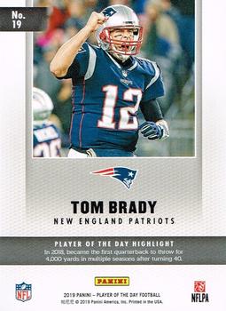 2019 Panini Player of the Day #19 Tom Brady Back