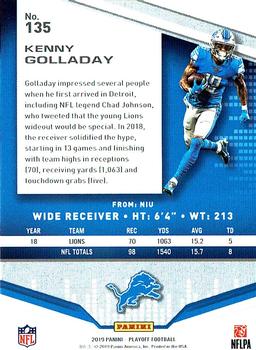 2019 Panini Playoff #135 Kenny Golladay Back