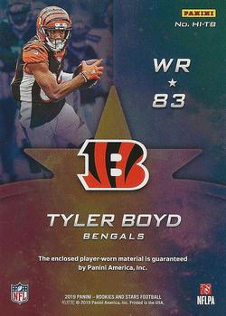 2019 Panini Rookies & Stars - High Octane Memorabilia Premium #HI-TB Tyler Boyd Back