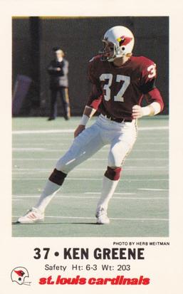 1980 St. Louis Cardinals Police #NNO Ken Greene Front