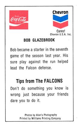 1981 Atlanta Falcons Police #NNO Bob Glazebrook Back