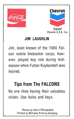 1981 Atlanta Falcons Police #NNO Jim Laughlin Back
