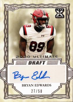 2020 Leaf Ultimate Draft #BA-BE1 Bryan Edwards Front