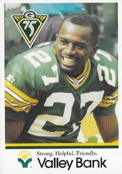 1993 Green Bay Packers Police - Valley Bank #14 Terrell Buckley Front