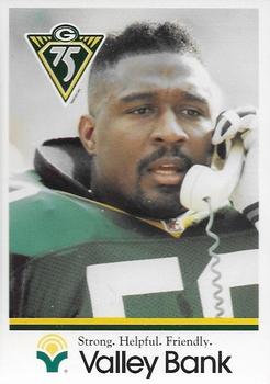 1993 Green Bay Packers Police - Valley Bank #16 Johnny Holland Front