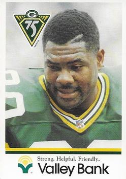 1993 Green Bay Packers Police - Valley Bank #18 Jackie Harris Front