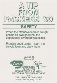 1990 Green Bay Packers Police - Chilton Police Department #8 Scott Stephen Back