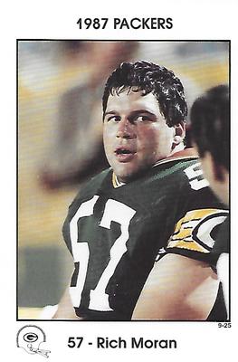 1987 Green Bay Packers Police - Employers Health Insurance, Brown County Arson Task Force, Your Local Law Enforcement Agency #9-25 Rich Moran Front