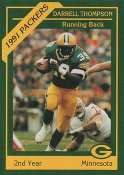 1991 Green Bay Packers Police - State Bank of Chilton, Rod’s Zephyr Car Wash, Chilton Police Department #13 Darrell Thompson Front