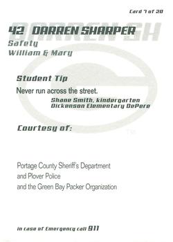 2003 Green Bay Packers Police - Portage County Sheriff's Department and Plover Police #7 Darren Sharper Back