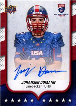 2016 Upper Deck USA Football - Autographs #43 Johansen Domann Front