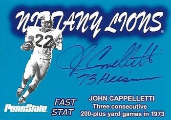 2007 TK Legacy Penn State Nittany Lions - Fast Stat Autographs #ST1 John Cappelletti Front