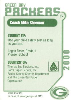 2000 Green Bay Packers Police - Racine County Sheriffs Department #2 Mike Sherman Back