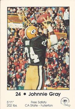 1983 Green Bay Packers Police - First Wisconsin Banks, Your Waukesha Police #NNO Johnnie Gray Front