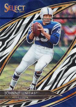 2019 Panini Select - Zebra Prizm #282 Johnny Unitas Front