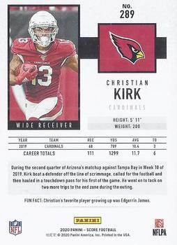 2020 Score #289 Christian Kirk Back