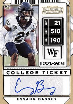 2020 Panini Contenders Draft Picks #272 Essang Bassey Front