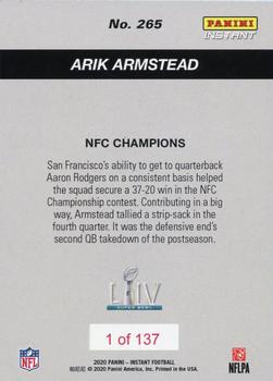 2019 Panini Instant NFL - NFL Playoffs #265 Arik Armstead Back