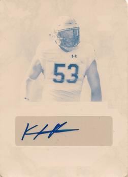 2020 Leaf Ultimate Draft - Printing Plates Cyan #BA-KK1 Khalid Kareem Front