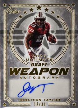 2020 Leaf Ultimate Draft - Ultimate Weapon Autographs Gold #WA-JT1 Jonathan Taylor Front