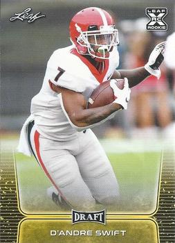 2020 Leaf Draft - Gold #10 D'Andre Swift Front