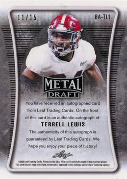 2020 Leaf Metal Draft - Wave Purple #BA-TL1 Terrell Lewis Back