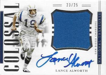 2019 Panini National Treasures - 2018 National Treasures Colossal Signatures #CS-LA Lance Alworth Front