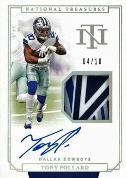 2019 Panini National Treasures - Rookie Gloves Signatures Holo Silver #RGS-TP Tony Pollard Front